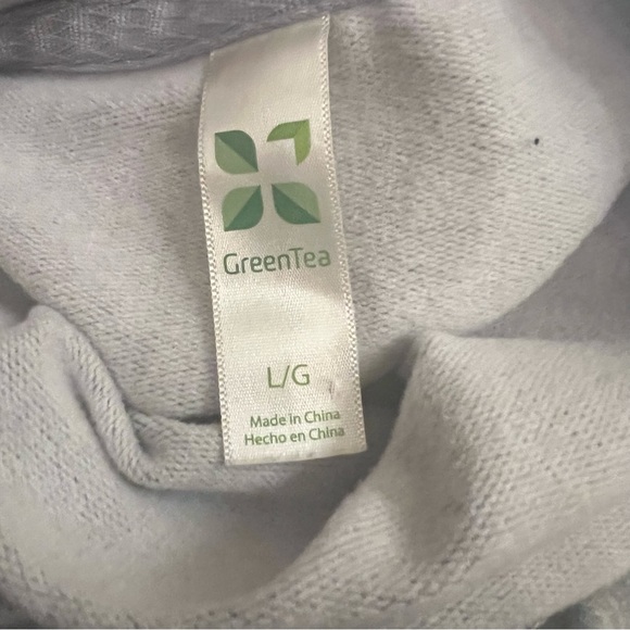 Green Tea GRL PWR Grey Sweatshirt B17/33 - Picture 6 of 9